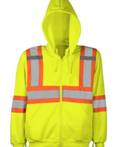 Hi Vis Safety Hoodie, Detachable  Hood